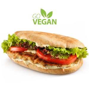 Sándwich de milanesa vegano